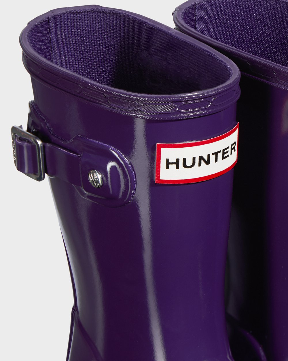 Kids Hunter Rain Boots Blue Purple - Original Little Gloss - 5620184-GI